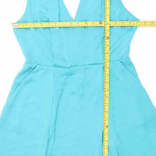 Whistles Women’s Blue Size 12 A-Line Sleeveless Cut Out Dress