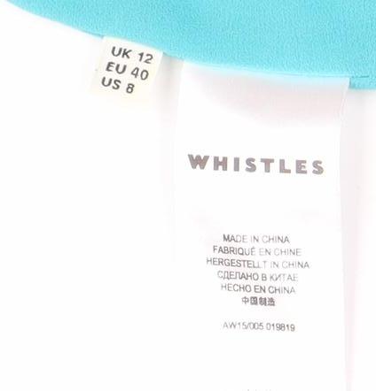 Whistles Women’s Blue Size 12 A-Line Sleeveless Cut Out Dress