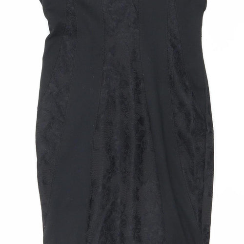 Kardashian Kollection Women’s Black Strapless Bodycon Dress Size 10