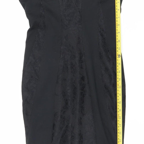 Kardashian Kollection Women’s Black Strapless Bodycon Dress Size 10