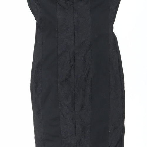 Kardashian Kollection Women’s Black Strapless Bodycon Dress Size 10