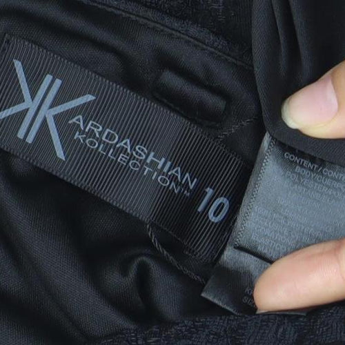 Kardashian Kollection Women’s Black Strapless Bodycon Dress Size 10
