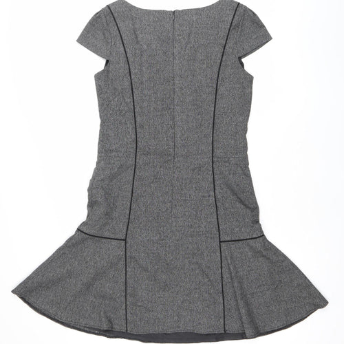 Next Women’s Grey Sheath Work Dress Size 12 Knee Length Stretch