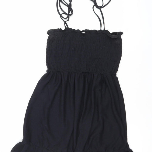 Topshop Womens Black Strapless Mini Dress Size 10 Summer Party