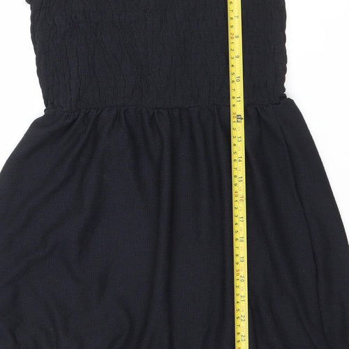 Topshop Womens Black Strapless Mini Dress Size 10 Summer Party