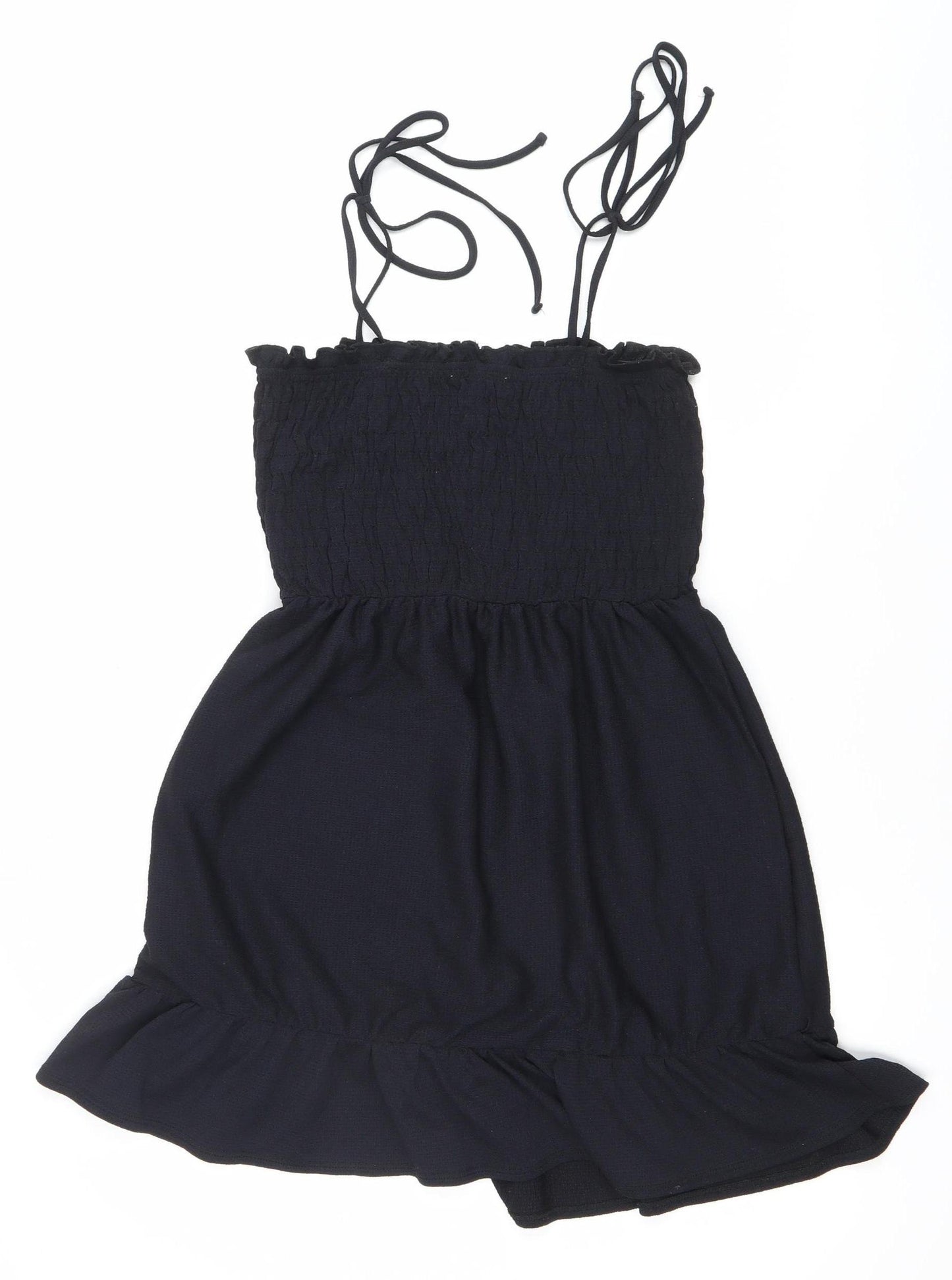 Topshop Womens Black Strapless Mini Dress Size 10 Summer Party