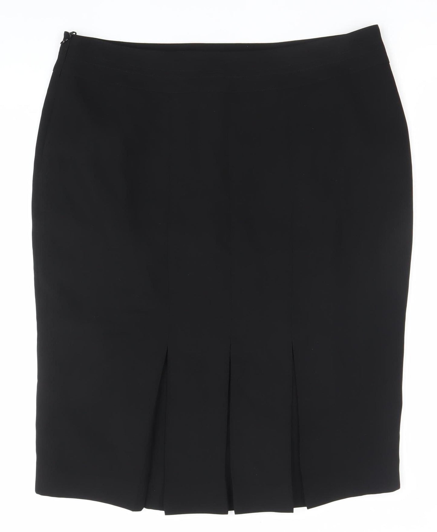 Papaya Womens Black Size 18 Straight Pencil Work Skirt Lined Zip