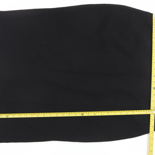 Papaya Womens Black Size 18 Straight Pencil Work Skirt Lined Zip