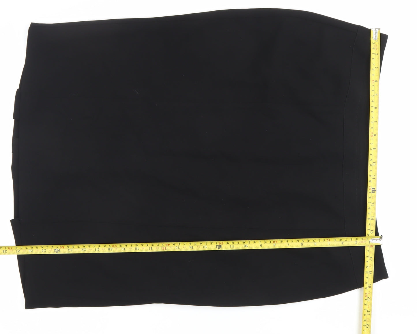 Papaya Womens Black Size 18 Straight Pencil Work Skirt Lined Zip