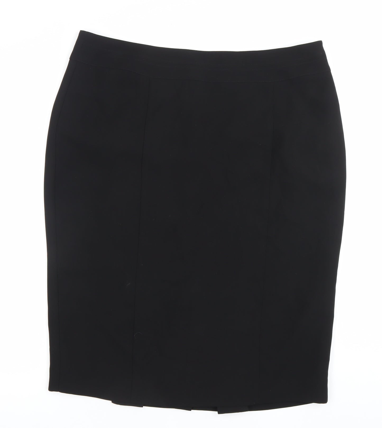 Papaya Womens Black Size 18 Straight Pencil Work Skirt Lined Zip