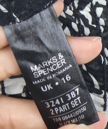 Marks & Spencer Women’s Multicoloured Geometric Blouse UK 16