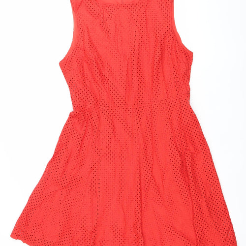 Wallis Women’s Red A-Line Sleeveless Cotton Dress UK 16