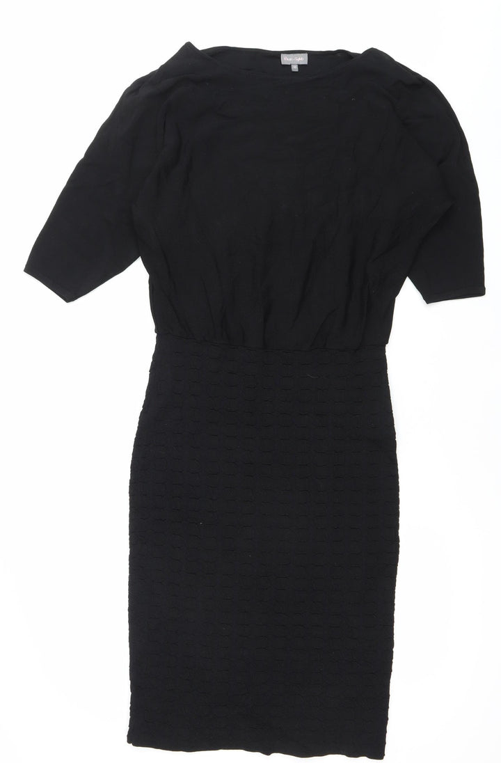Phase Eight Women’s Black Size 10 Sheath Knee Length Dress