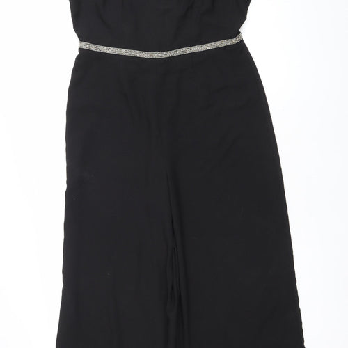George Women’s Black Size 12 Wide Leg Off Shoulder Jumpsuit
