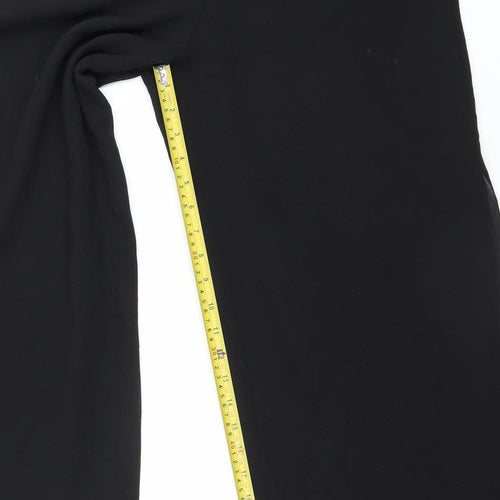 R&M Richards Women Black Size 8 Wide-Leg Beaded Formal Dress Pants