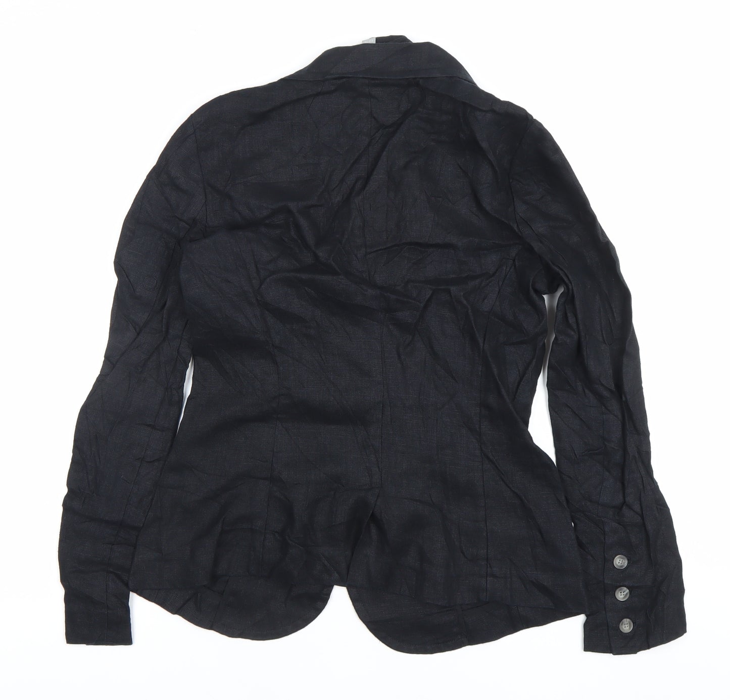 Pure Collection Women’s Black Linen Blazer UK 8 Regular Fit