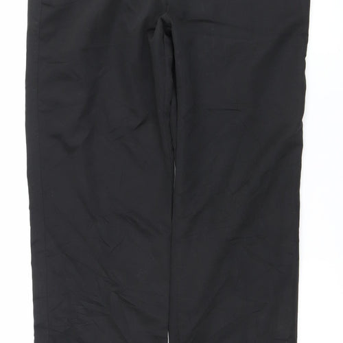 Dunlop Men’s Black Polyester Regular Fit Straight Trousers 34W L