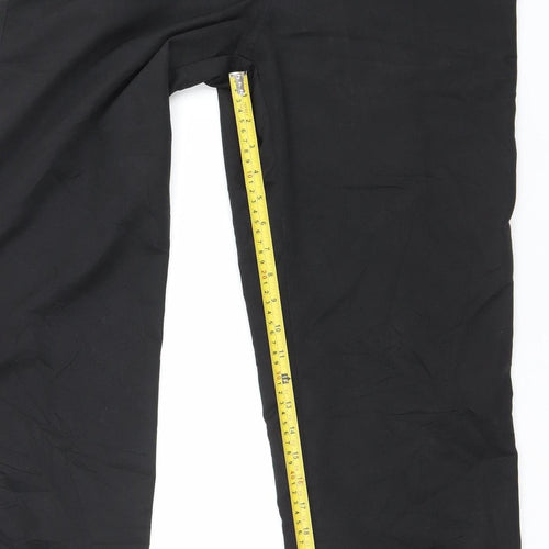 Dunlop Men’s Black Polyester Regular Fit Straight Trousers 34W L