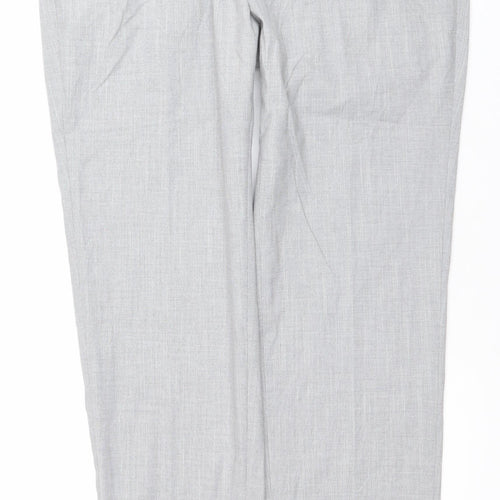Marks and Spencer Men’s Grey 36W 36L Regular Fit Dress Pants