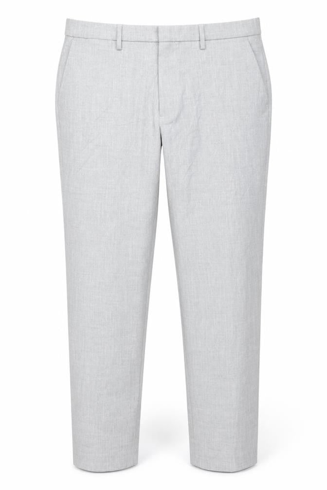 Front view of Marks & Spencer Men’s Grey 36W 36L Regular Fit Dress Pants