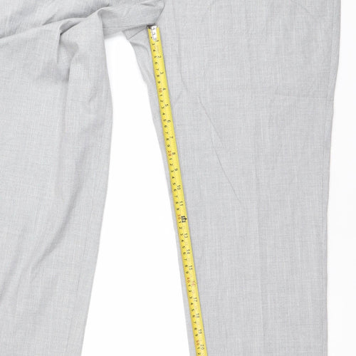 Marks and Spencer Men’s Grey 36W 36L Regular Fit Dress Pants