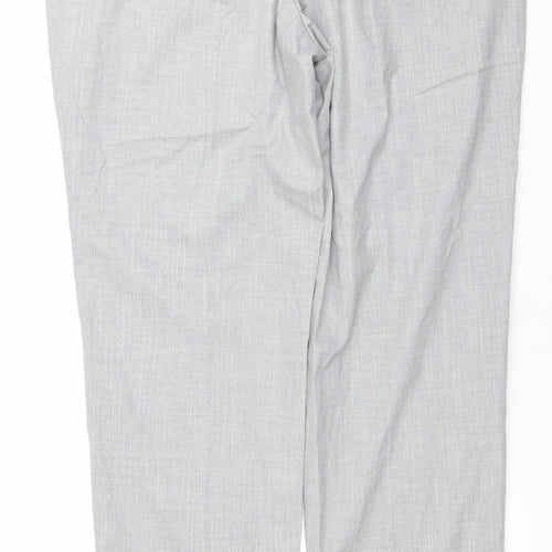Marks and Spencer Men’s Grey 36W 36L Regular Fit Dress Pants