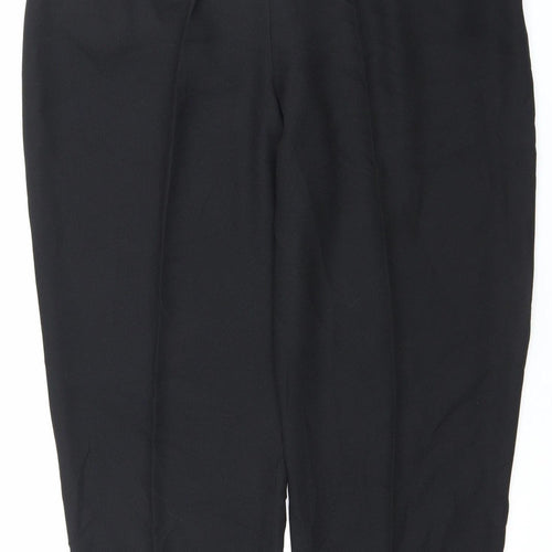 Bon Marche Womens Black Size 18 Pleated Straight Trousers