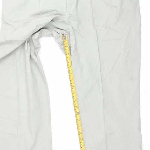 Oakman Mens Beige Chino Trousers Size 36R Cotton Blend