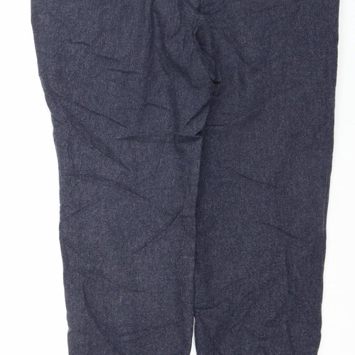 Marks and Spencer Men’s Blue Wool Slim Fit Dress Trousers 36W 29L