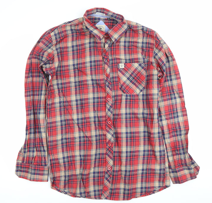 Beverly Hills Polo Club Men’s Red Plaid Cotton Long Sleeve Shirt XL