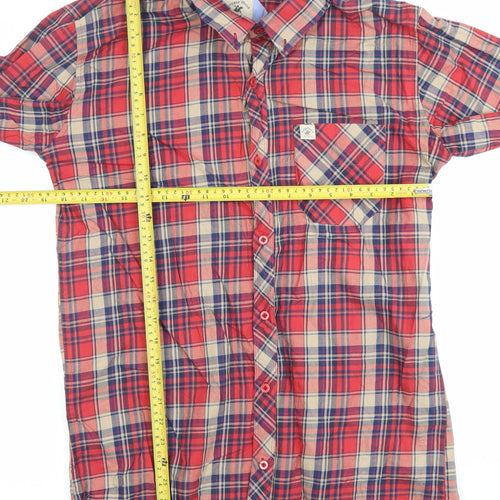 Beverly Hills Polo Club Men’s Red Plaid Cotton Long Sleeve Shirt XL