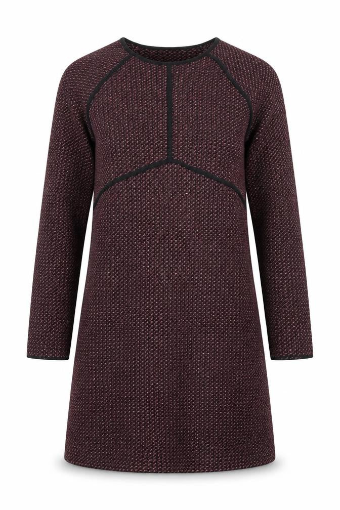 Zara Women’s Multicoloured Knit Shift Dress Size 8 Long Sleeve