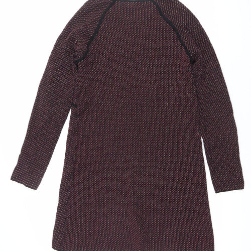 Zara Women’s Multicoloured Knit Shift Dress Size 8 Long Sleeve