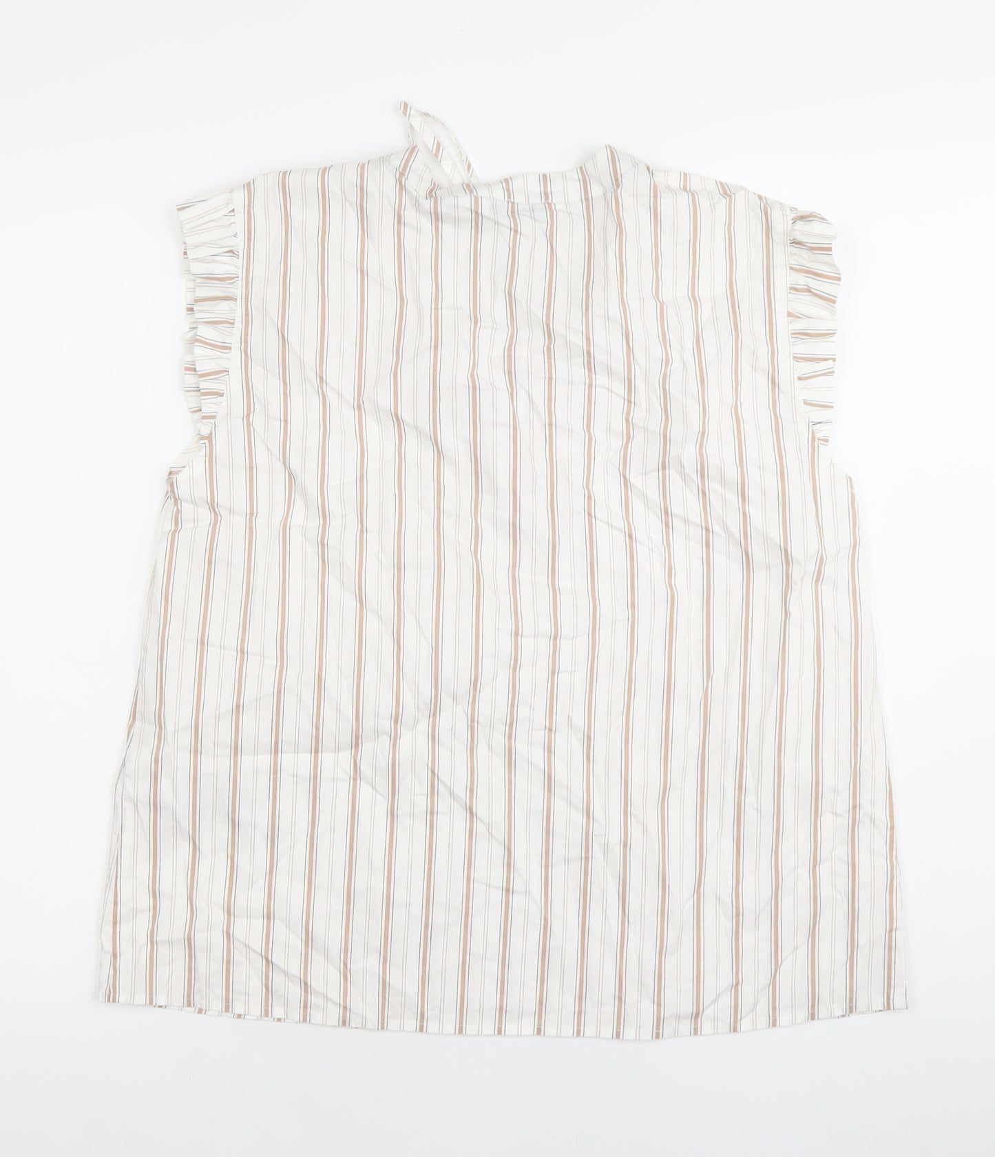 Numph Womens Multicoloured Striped Cotton Blouse Size 8