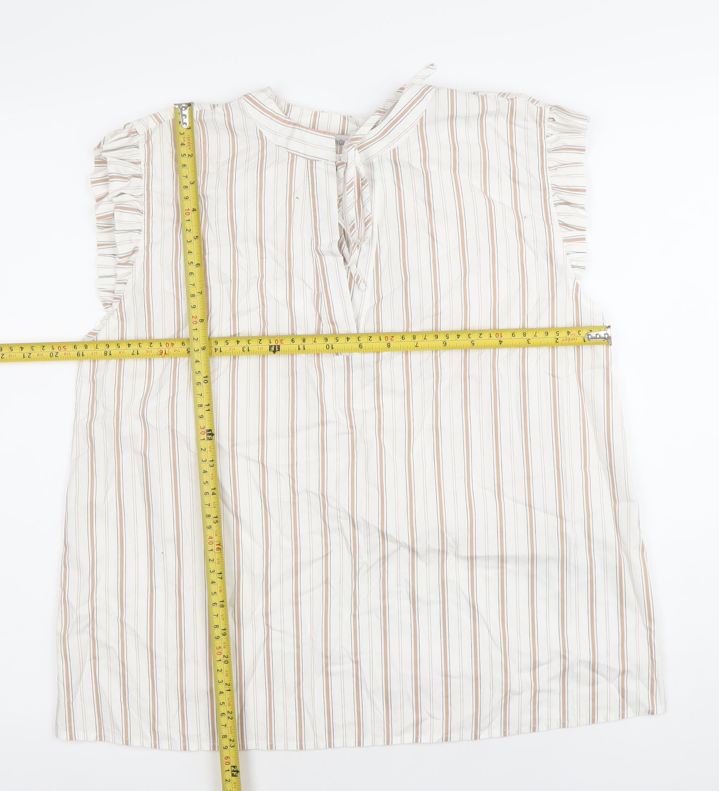 Numph Womens Multicoloured Striped Cotton Blouse Size 8