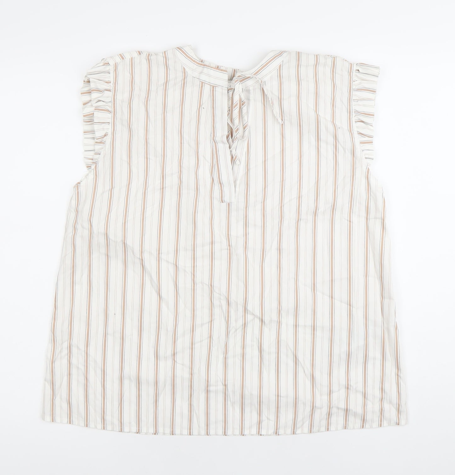 Numph Womens Multicoloured Striped Cotton Blouse Size 8