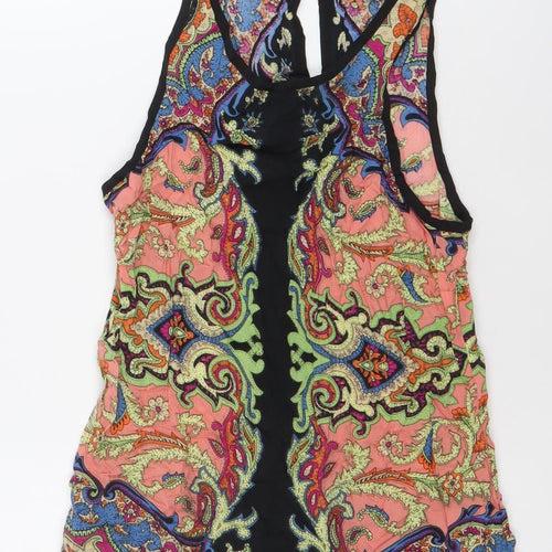Warehouse Womens Multicoloured Paisley Tank Top UK 8 Viscose