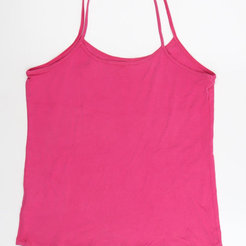 Marks and Spencer Womens Pink Size 16 Jersey Camisole Tank Top