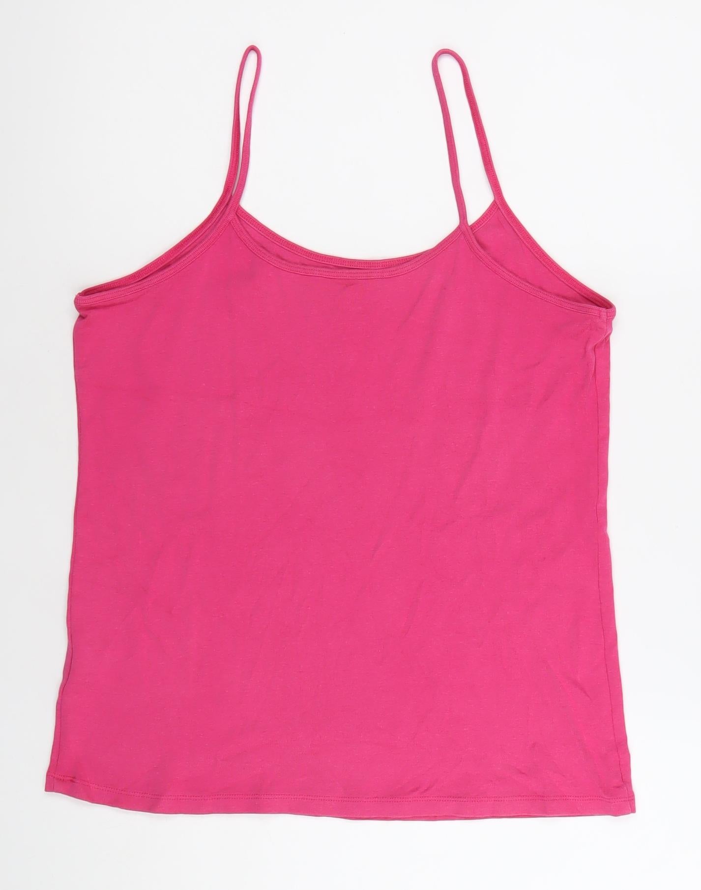 Marks and Spencer Womens Pink Size 16 Jersey Camisole Tank Top