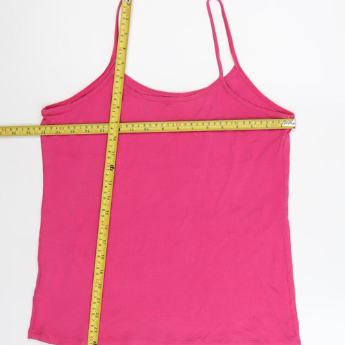 Marks and Spencer Womens Pink Size 16 Jersey Camisole Tank Top