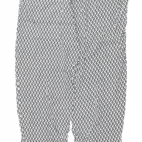 Intuition Women’s Black White Geometric Viscose Trousers Size 8