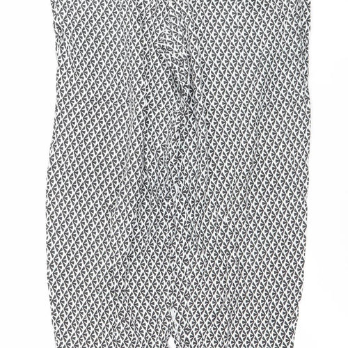 Intuition Women’s Black White Geometric Viscose Trousers Size 8