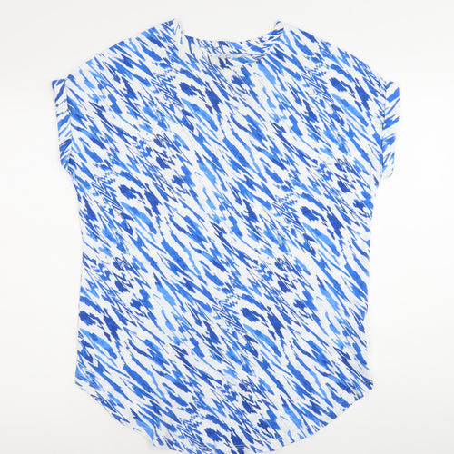 JD Williams Womens Blue Size 12 Cotton Tunic Casual Blouse