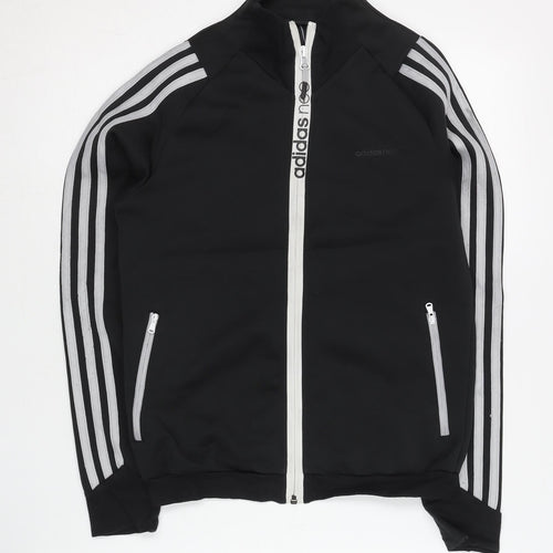 Adidas Neo Womens Black Track Jacket UK 8 Slim Fit Full Zip