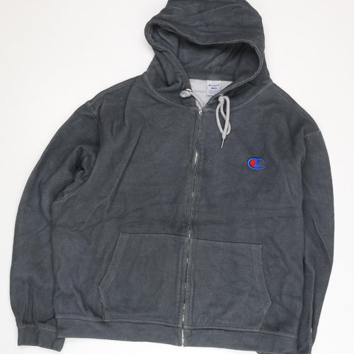 Champion Women’s Grey Full Zip Hoodie Small Athletic Hooded Sweatshirt