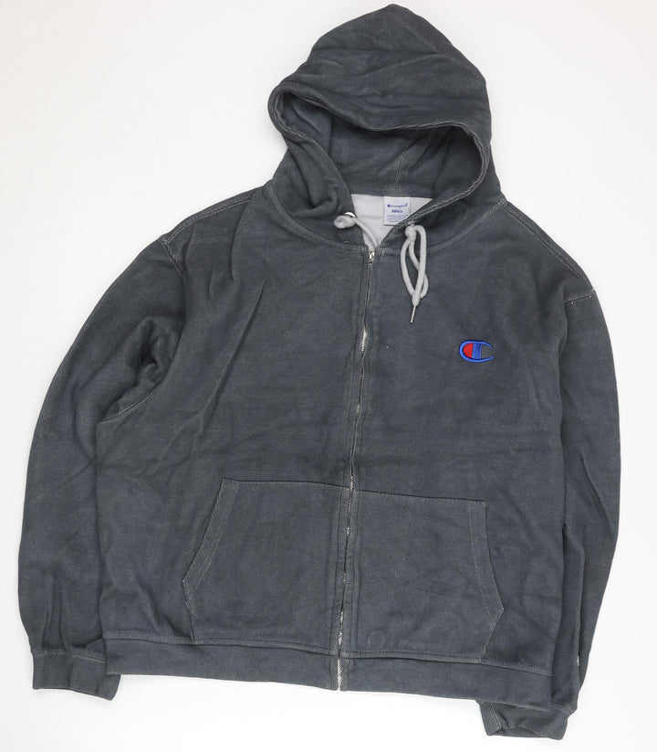 Champion Women’s Grey Full Zip Hoodie Small Athletic Hooded Sweatshirt