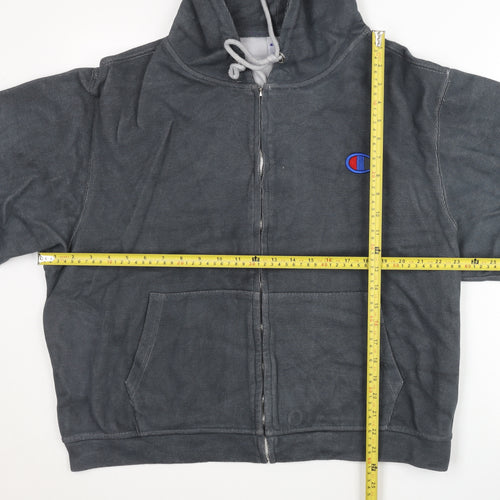 Champion Women’s Grey Full Zip Hoodie Small Athletic Hooded Sweatshirt