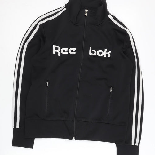 Reebok Womens Black UK 10 Track Jacket Full Zip Sportswear