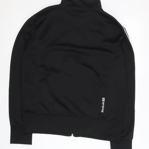 Reebok Womens Black UK 10 Track Jacket Full Zip Sportswear