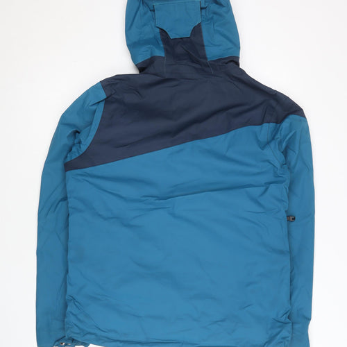 Quechua Unisex Kids Blue 14 Years Hooded Rain Coat Jacket Outdoor Hiking